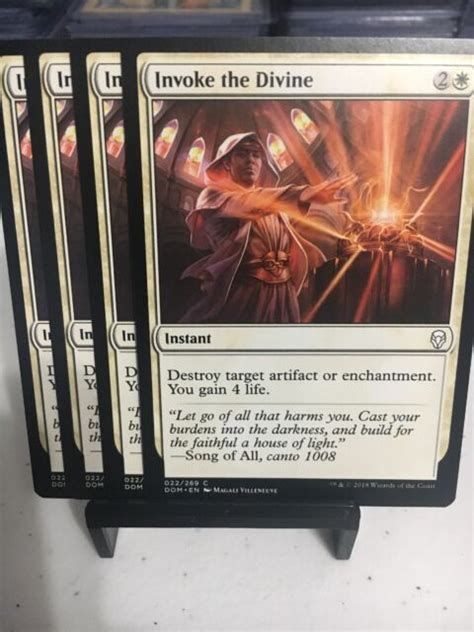 4x Invoke The Divine Nm Mint English Dominaria Mtg Magic The Gathering