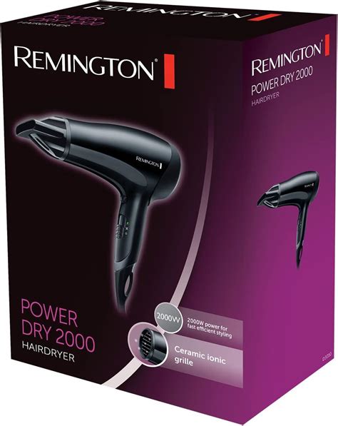 Remington D Power Dry Hair Dryer W Black Lightweight And