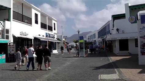 Town Centre And Shops Playa Blanca Lanzarote Youtube