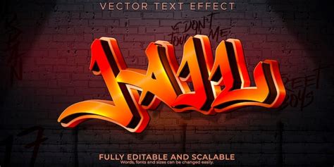 Free Vector Graffiti Text Effect Editable Spray And Street Text Style