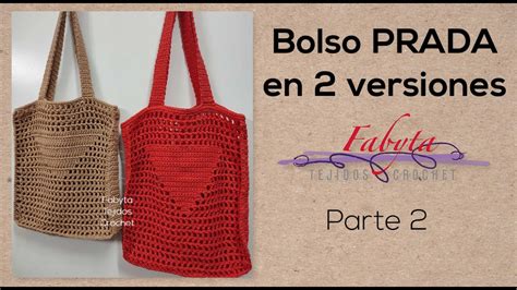 Bolso Prada En Crochet Tote Bag Parte Youtube