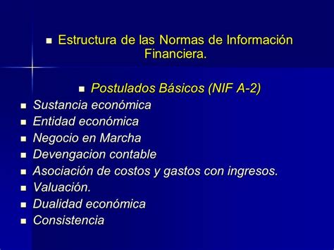 Estructura De Las Normas De Infornacion Financiera Estructura De Las