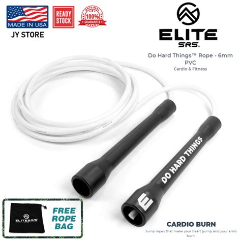 ELITE SRS DO HARD THINGS 6mm PVC Rope Free Jump Rope Bag Skipping