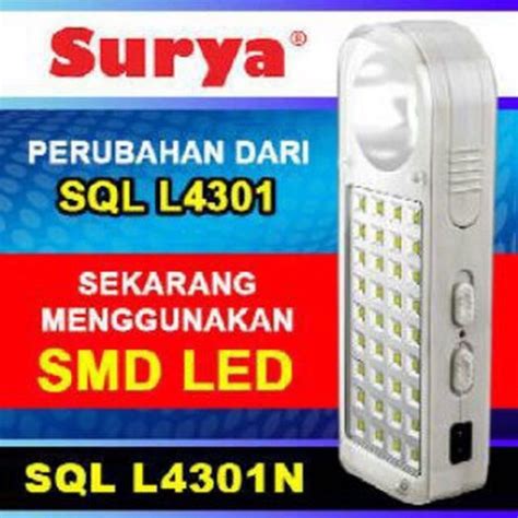 Jual Emergency Lamp Surya SQL L4301 N Lampu Darurat SMD LED Shopee