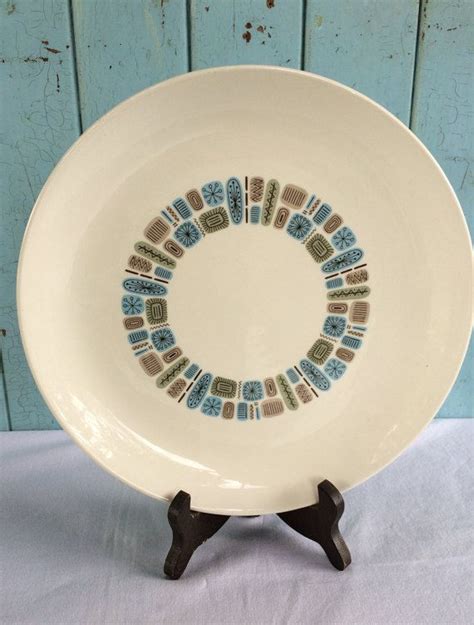 Mid Century Canonsburg Pottery Temporama Dinner Plate Atomic Etsy