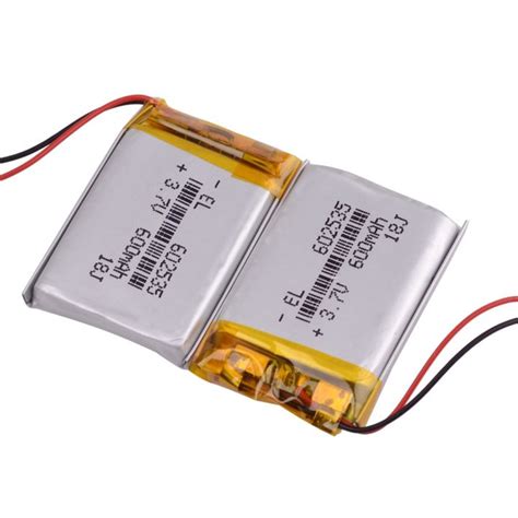 3 7V 600mAh 602535 Lithium Polymer Li Po Li Ion Rechargeable Battery