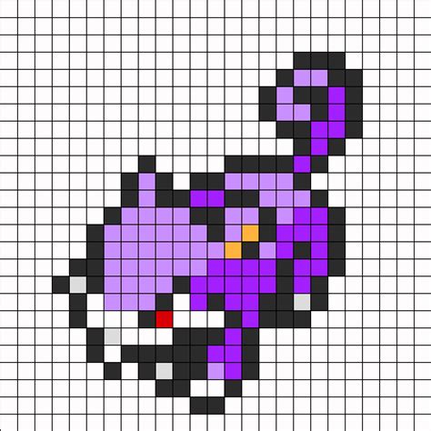 Rattata Pokemon Sprite Perler Bead Pattern | Bead Sprites | Characters ...