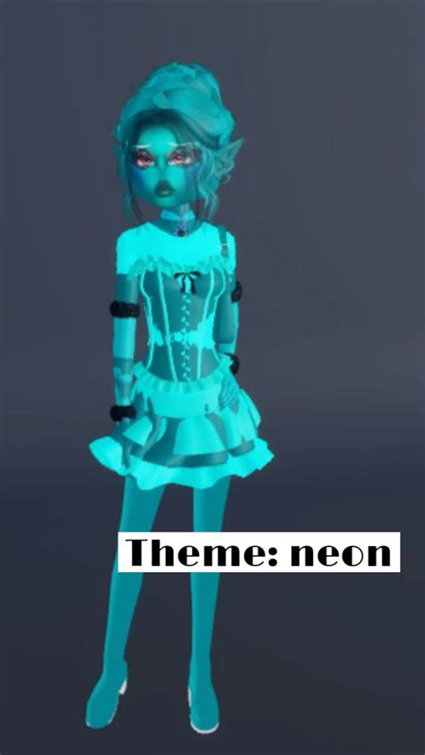 Dress To Impress Dti Theme Neon In 2024 Dress To Impress Neon Outfits Neon Dresses