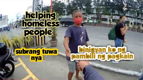 Binigyan Pambili Ng Pagkain Ang Batang Homeless L Subrang Saya Kita Sa