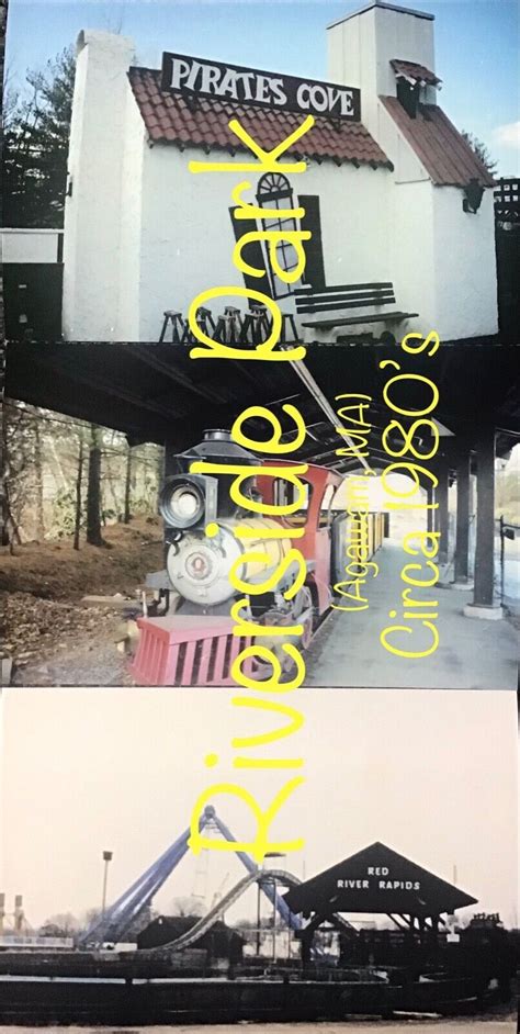 Riverside Amusement Park Agawam, MA VINTAGE / RARE photo reprints set 1980's 🎢 | #4567900703