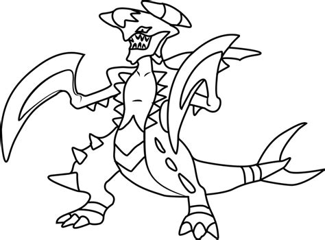 Mega Garchomp Pokemon Coloring Page - Free Printable Coloring Pages for ...