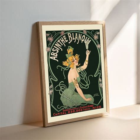 Absinthe Blanqui By Nover Vintage Poster Etsy