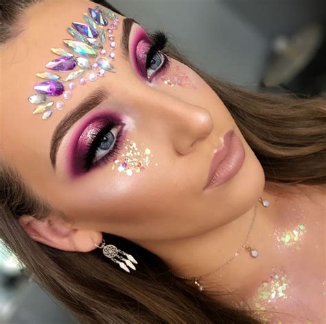 Festival Makeup Look Coachella Makeup Purple Pink Matter And White