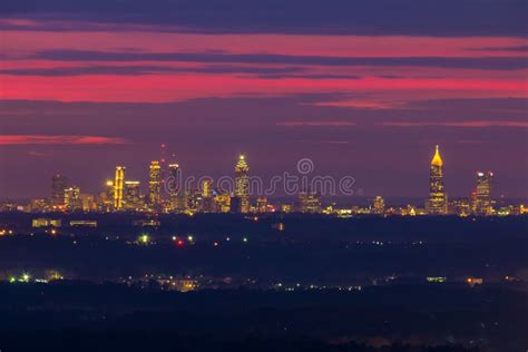 Atlanta Skyline Sunset stock photo. Image of building - 10077476