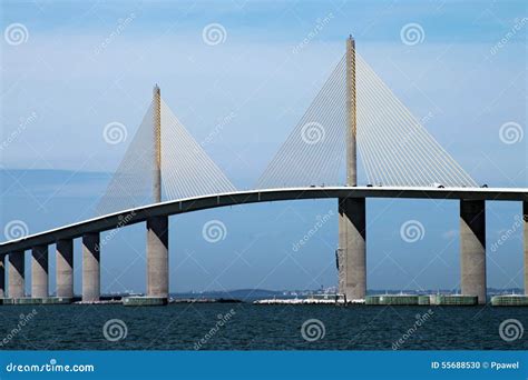 Skyway Bridge And Cruise Ship Stock Image 466387