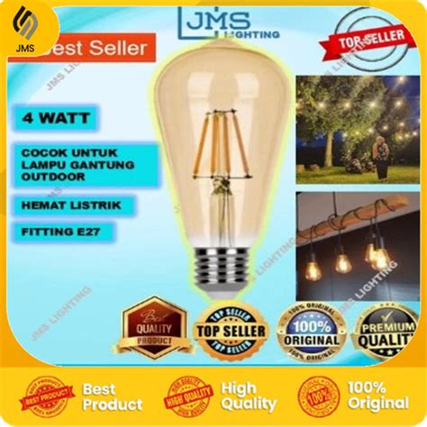 Jual Lampu Led Filamen Watt Edison Watt Lampu Cafe W St Oval