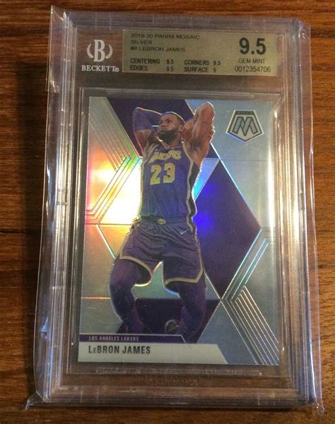 Panini Mosaic Lebron James Silver Prizm Bgs Gem Mint Lakers