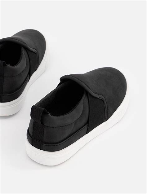 Shop Woolworths Boys Black Plain Slip On Sneakers for Kids from ...