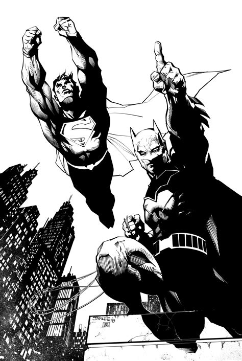 Artstation Jim Lee Batman And Superman Inks