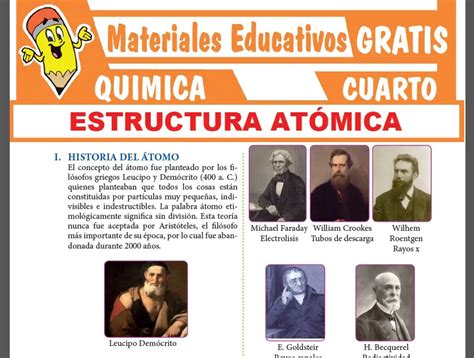 Estructura Atómica Para Cuarto Grado De Secundaria ≫ Materiales