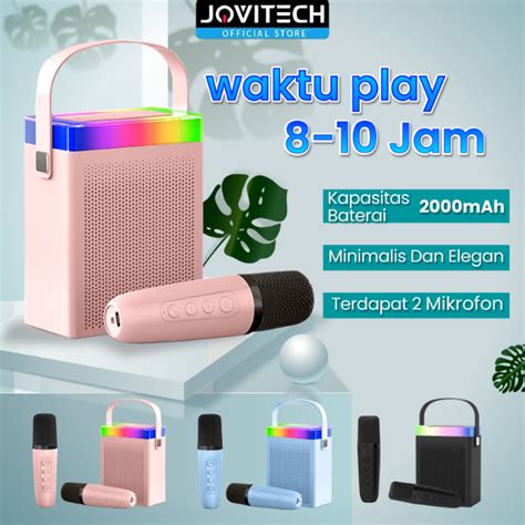 Jual Jovitech Speaker Bluetooth 2Mic 1 Set Karaoke Speaker KTV Cute