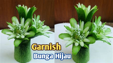 Garnish Bunga Dari Timun Dan Bunga Bawang Hiasan Tumpeng Mudah Dibuat