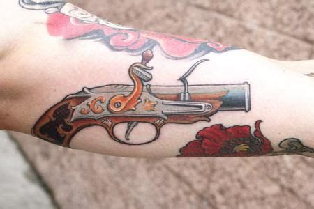 Traditional Pirate Gun Tattoo