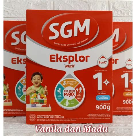 Sgm Eksplor Aktif 1 Rasa Vanilla And Madu 900gr Lazada Indonesia