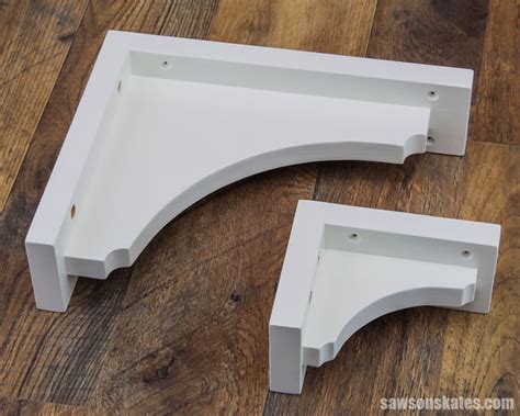 How To Make Diy Wood Shelf Brackets Easy Cheap Saws On Skates