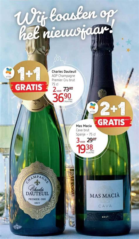 Charles Dauteuil Aop Champagne Mas Macia Cava Brut Promotie Bij Spar