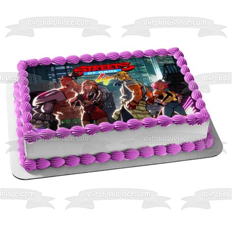 Streets Of Rage 4 Axel Blaze Adam Catherine Edible Cake Topper Image A