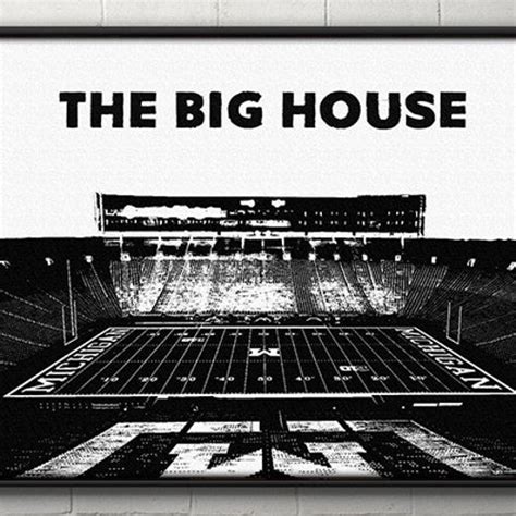 University Of Michigan Stadium Print The Big House 8 Etsy