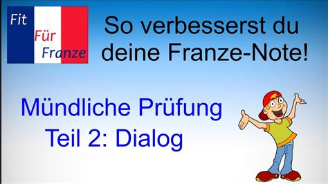 Einen Dialog Auf Franz Sisch F Hren M Ndliche Pr Fung Teil