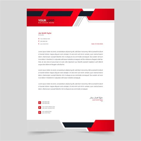 Premium Vector Trendy Editable Modern Corporate Letterhead Template