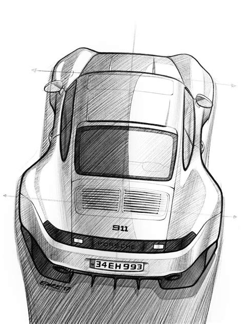 Porsche 911 Sketch at PaintingValley.com | Explore collection of ...