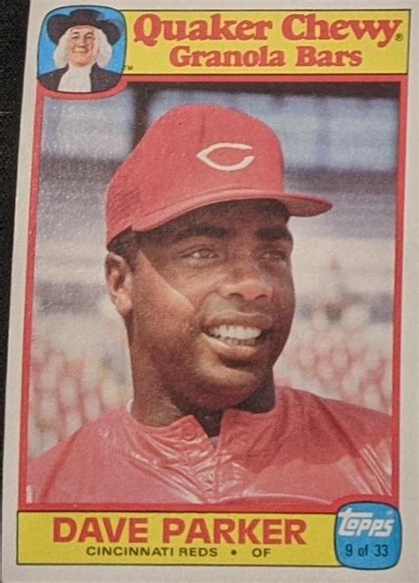 Dave Parker 9 Prices 1986 Quaker Oats Baseball Cards