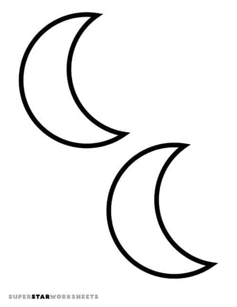 Crescent Moon Templates Printable