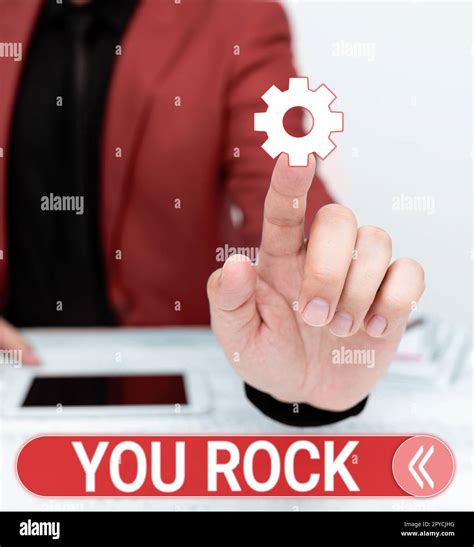 Text Caption Presenting You Rock Business Concept Slang Phrase Of