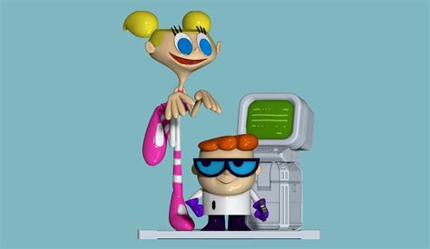 Stl File Dexter And Dee Dee Dexters Laboratory Cartoon Network Fan