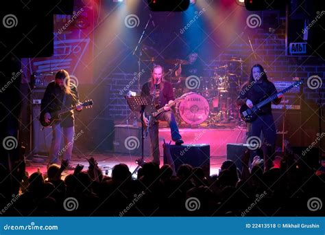 Rock Band Concert In Night Club Editorial Stock Photo - Image: 22413518