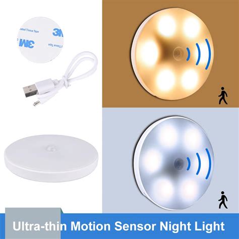 3 Pack Upgraded Usb Rechargeable 10 Led Magnetic Motion Sensor Light 税込