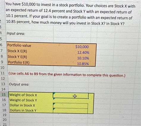 Solved You Have To Invest In A Stock Portfolio Your Chegg