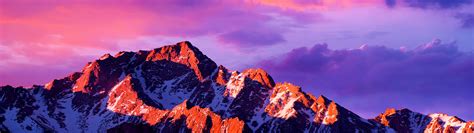 macOS Sierra Wallpaper 4K, Glacier mountains, Snow covered