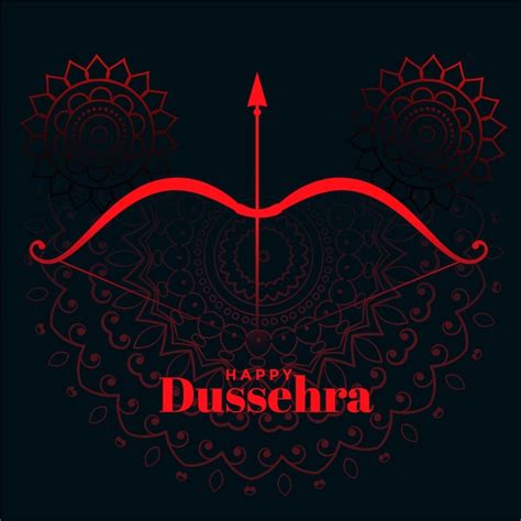 Feliz Festival Decorativo Dussehra Desea Dise O De Tarjeta Vector Gratis