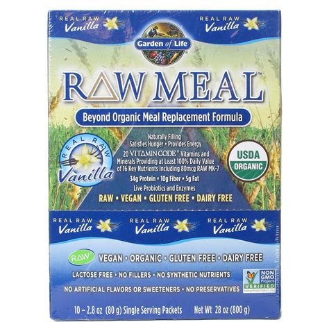 Garden of Life Vegan Protein Powder - Raw Organic Meal Replacement ...