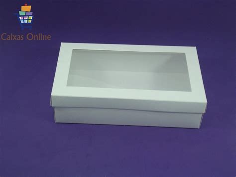 CAIXA BRANCA 20X12X5 VISOR C 10 UNIDADES Caixas Online