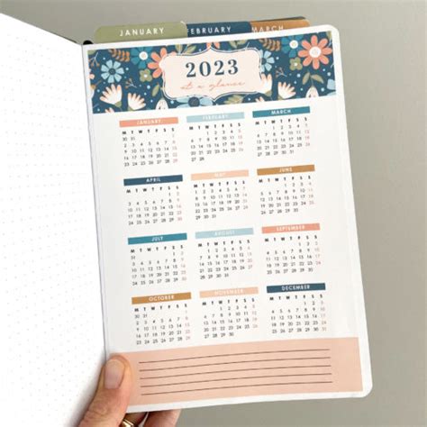 new year bullet journal setup with printable 2023 calendars - space and ...