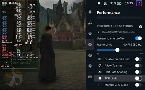 Best Hogwarts Legacy Graphics Settings For The Steam Deck Optimized