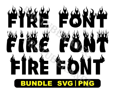 Fire Font Flame Font Bundle Fonts Cricut Silhouette Font Svg Etsy