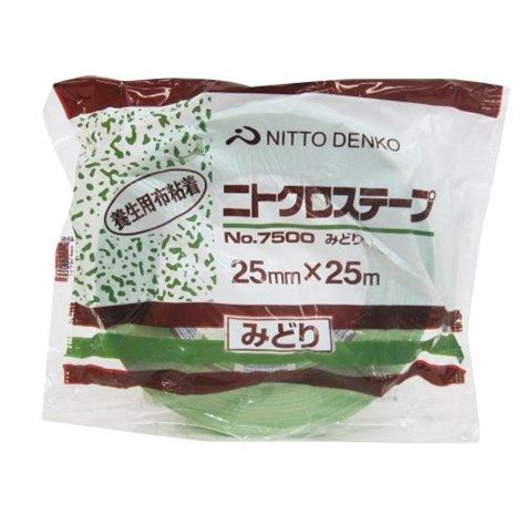 日東電工 養生用布粘着テープ ニトクロステープ 緑 25mm×25m No7500 Jha9ba4c6a713朝日良品商事 通販